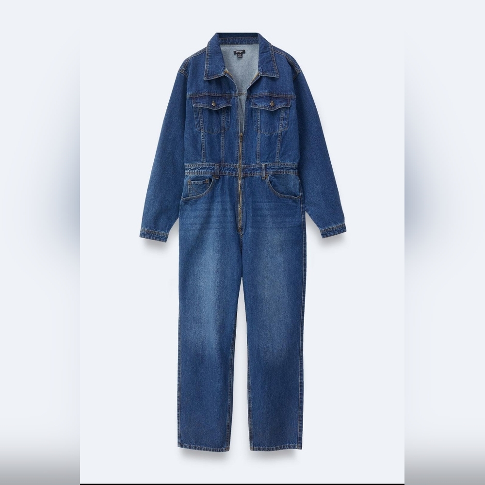 Plus Size Denim Jumpsuit